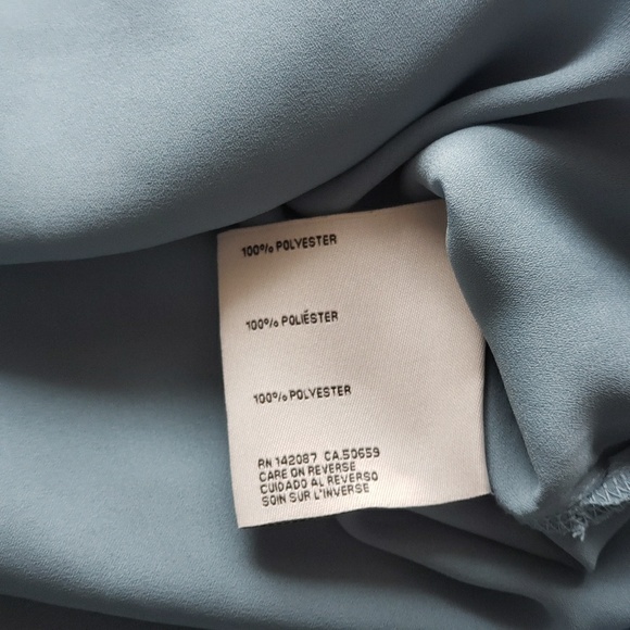 Simply Noelle Blue Flowy Open Back Tunic Top Shirt - Picture 4 of 7